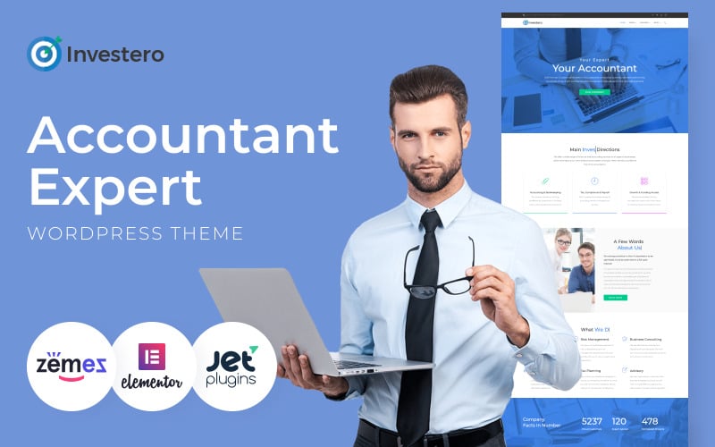 investero accountant expert responsive wordpress theme original