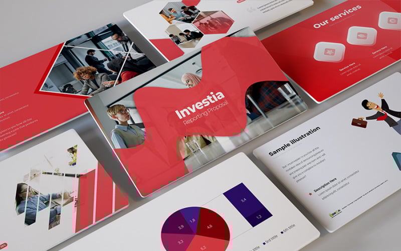 investia business report powerpoint template original