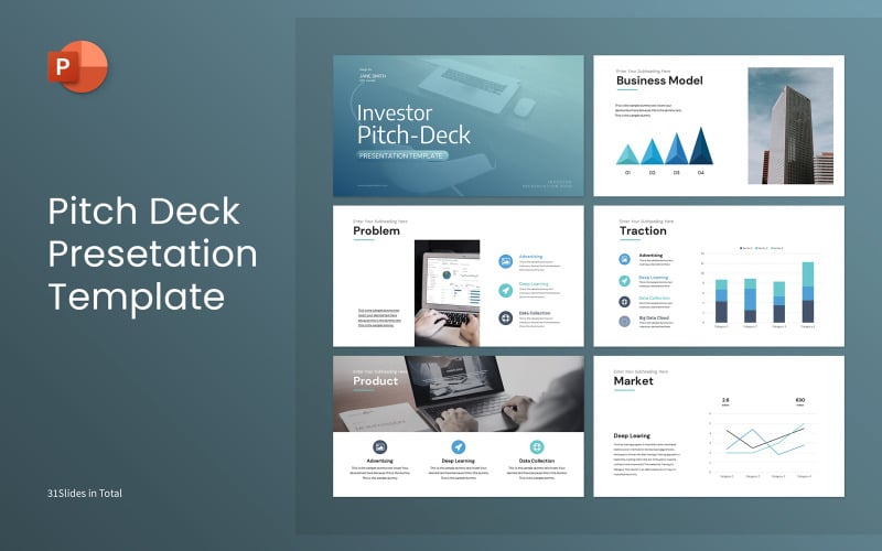 investor pitch deck powerpoint presentation template original