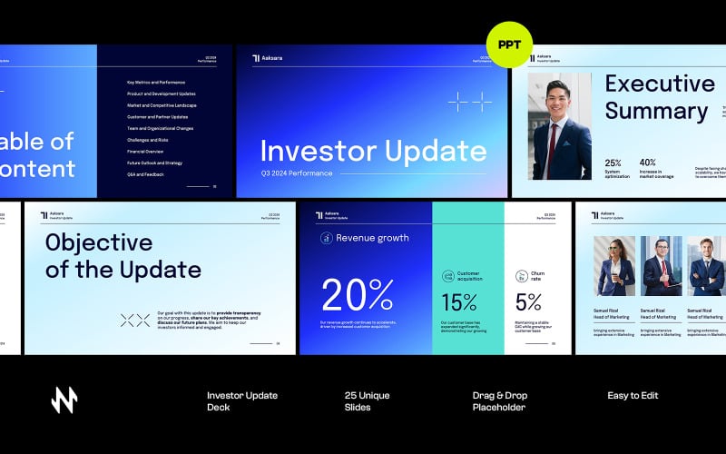 investor update deck powerpoint original