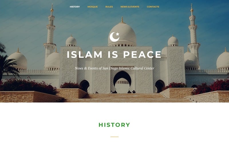 islam responsive landing page template original