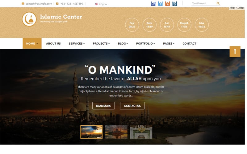 islamic center joomla template original