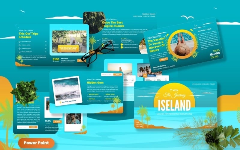 isleand vacation powerpoint template original