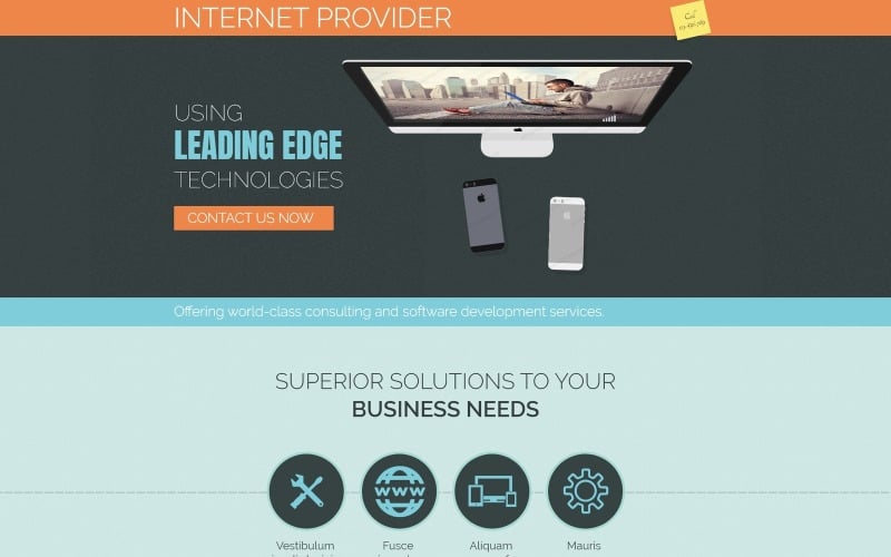 isp responsive landing page template original