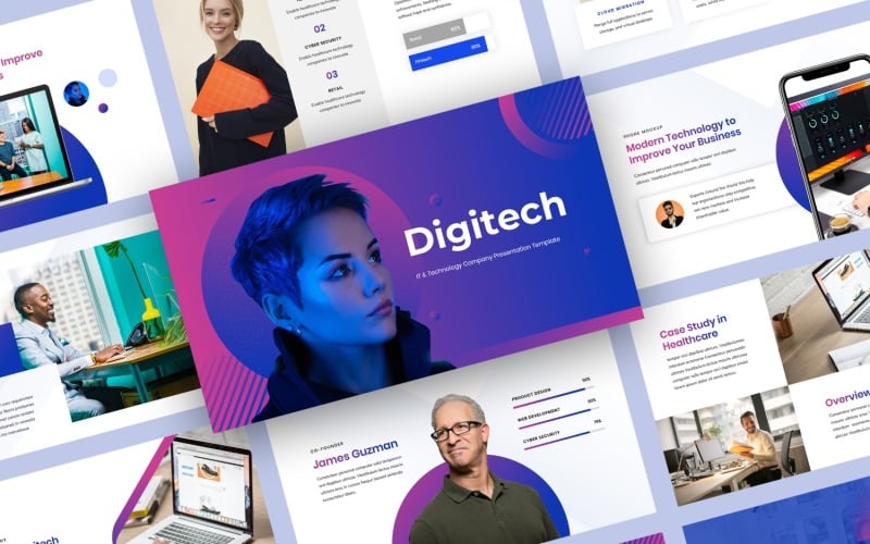 it amp technology company presentation powerpoint template original