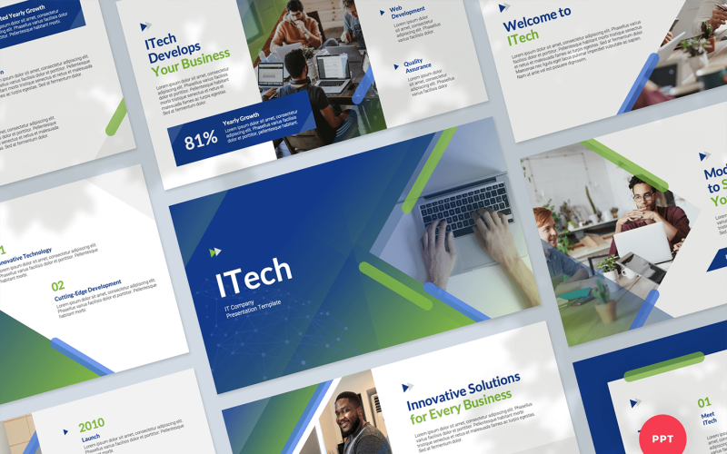 it company presentation powerpoint template original
