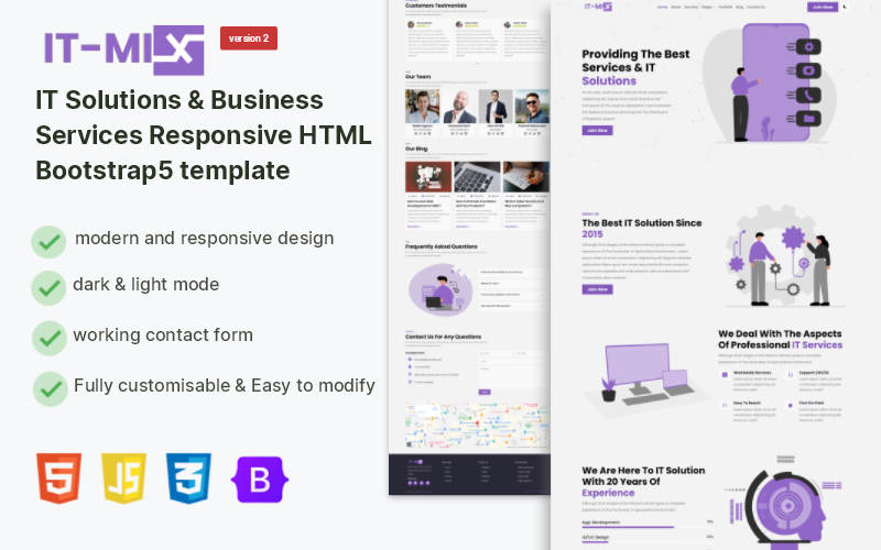 it mix it solutions amp business services html landing page template original