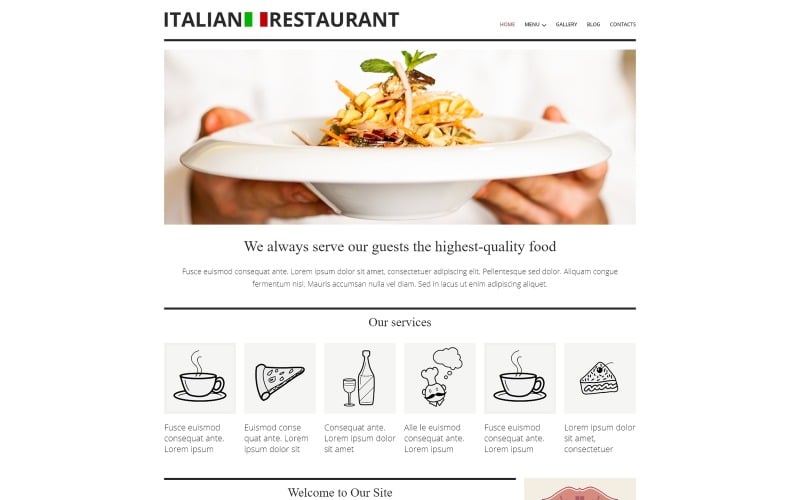 italian cuisine restaurant joomla template original