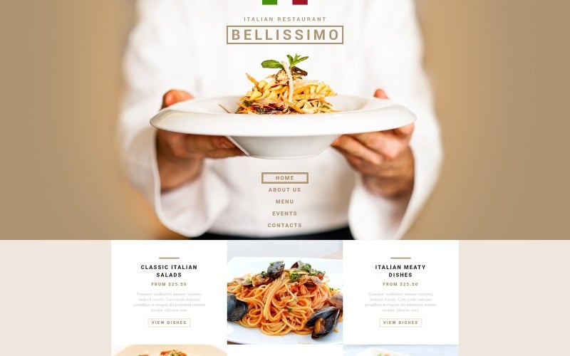 italian restaurant responsive joomla template original