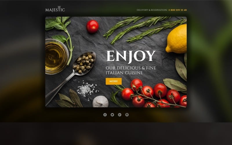italian restaurant responsive landing page template original