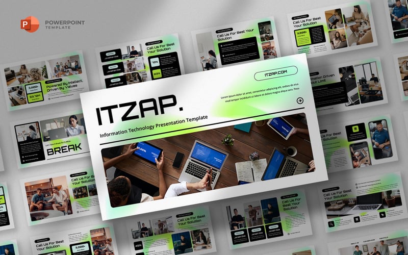 itzap information technology powerpoint template original