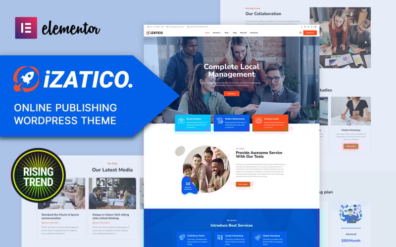 izatico marketing and publishing companies wordpress theme original