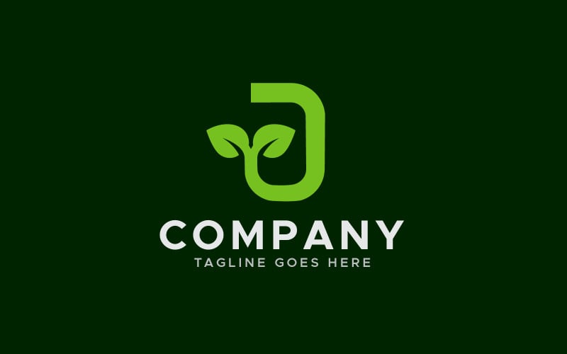 j letter gardening plant nature green logo design template original