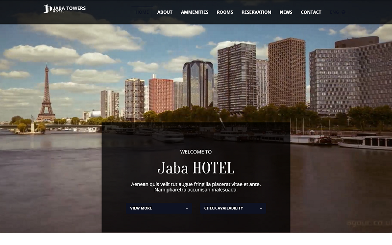 jaba tower hotel multipurpose premium html website template original