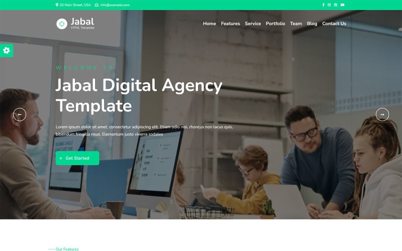 jabal digital agency one page html template original