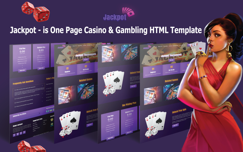 jackpot online casino amp gambling html landing page website template original