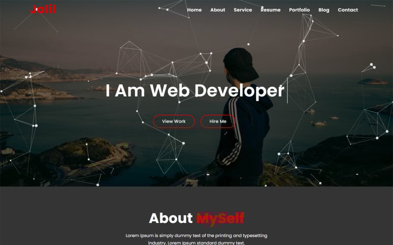 jalil personal portfolio html landing page template original