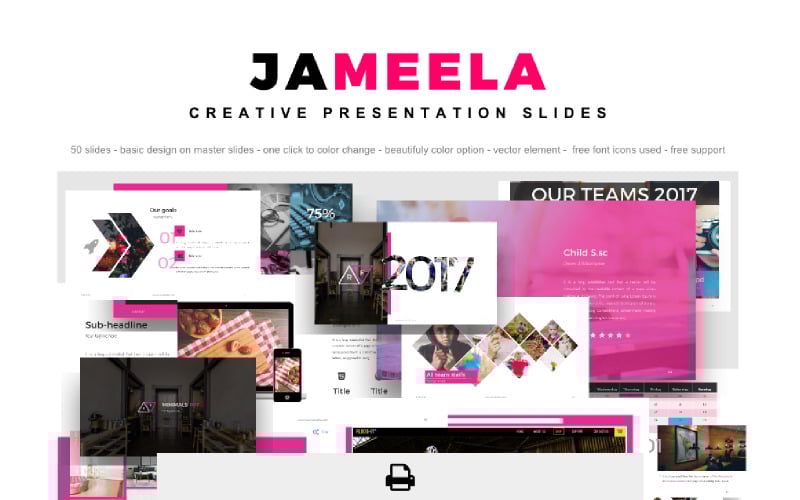 jameela beautifully creative presentation powerpoint template original