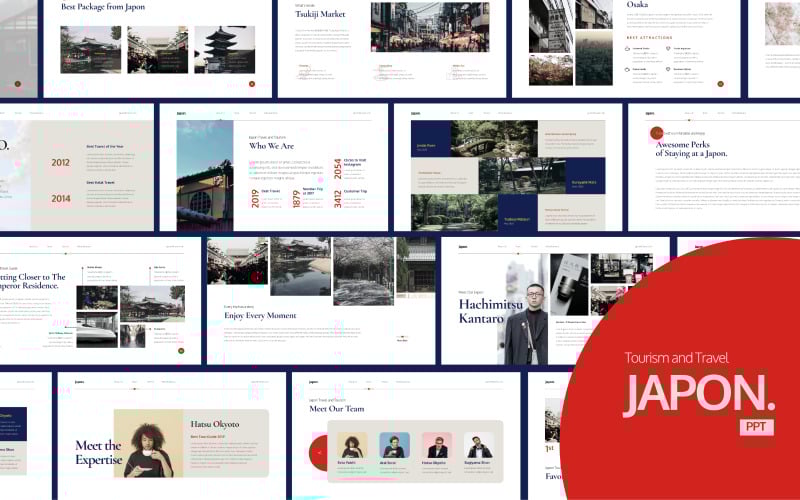 japon travel business powerpoint templates with animation original