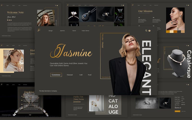 jasmine jewelry powerpoint template original