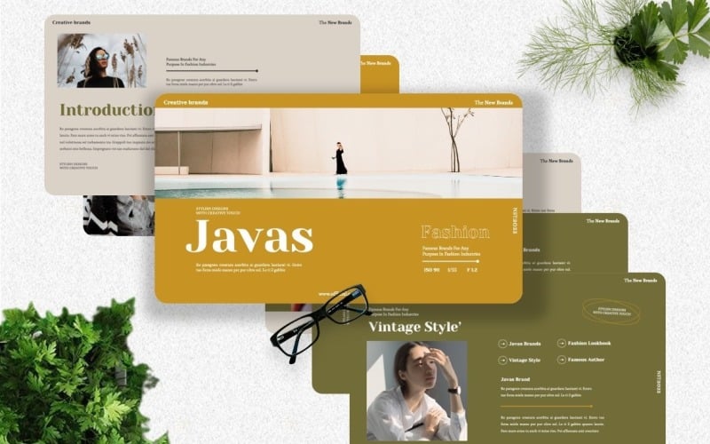 javas fashion creative powerpoint template original