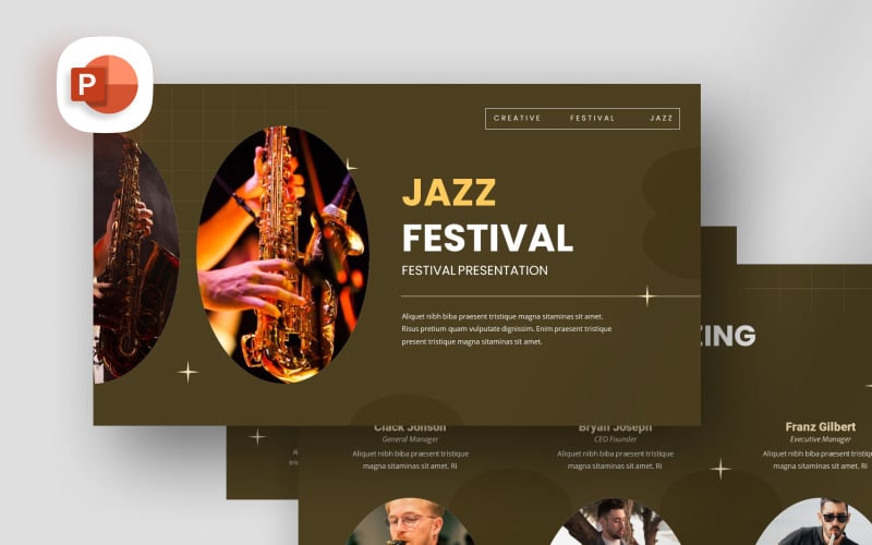 jazz festival presentation template original