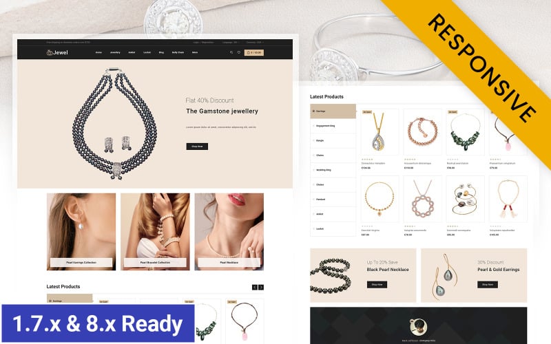 jewel diamond jewellery store prestashop responsive theme original