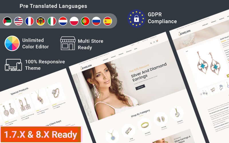 jewelkin modern jewelry store prestashop responsive theme original