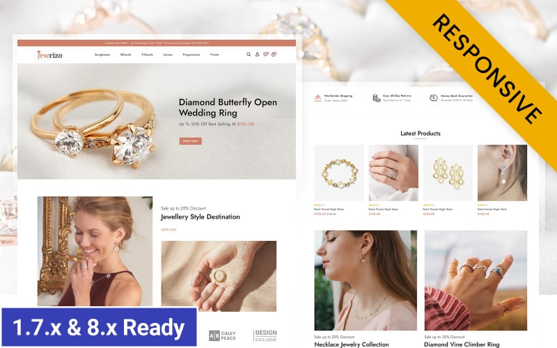 jewrizo online jewelry shopping store prestashop responsive theme original