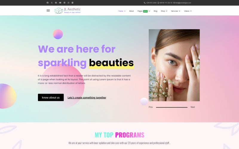 jl aesthetic beauty salon and cosmetics store joomla templates original