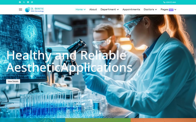 jl genetics lab amp science research joomla template original
