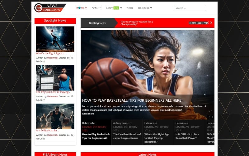 jl spormatic joomla sports and sports news template original