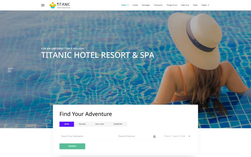 jl titanic hotel booking and travel tourism joomla template original