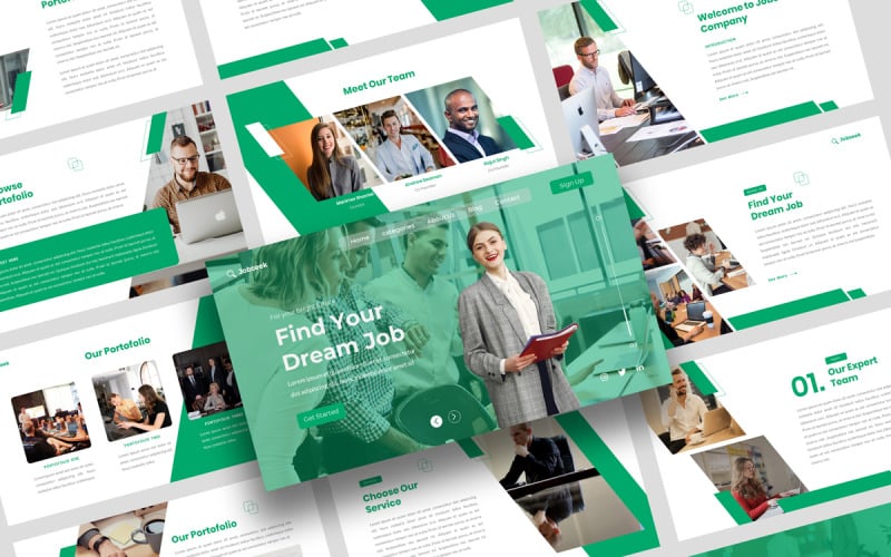 jobseek job vacancy amp jobseeker powerpoint template original