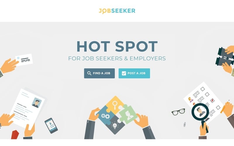 jobseeker vacancy service with novi builder landing page template original