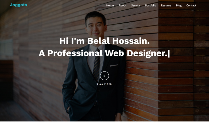 joggota personal portfolio html landing page template original