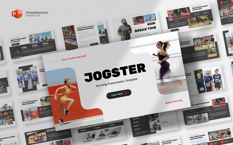 jogster running sport powerpoint template original