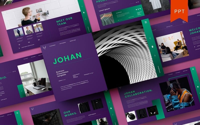 johan business powerpoint template original