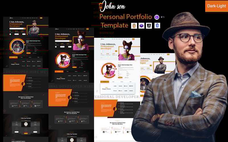 johnson personal portfolio html template original