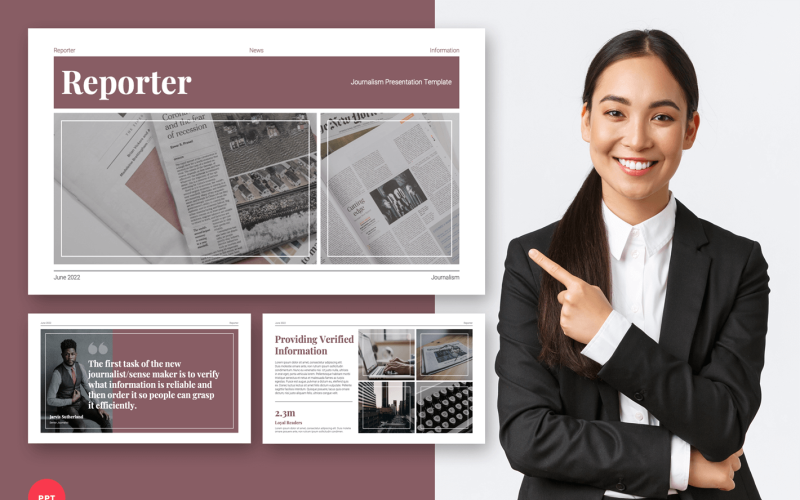 journalism presentation powerpoint template original