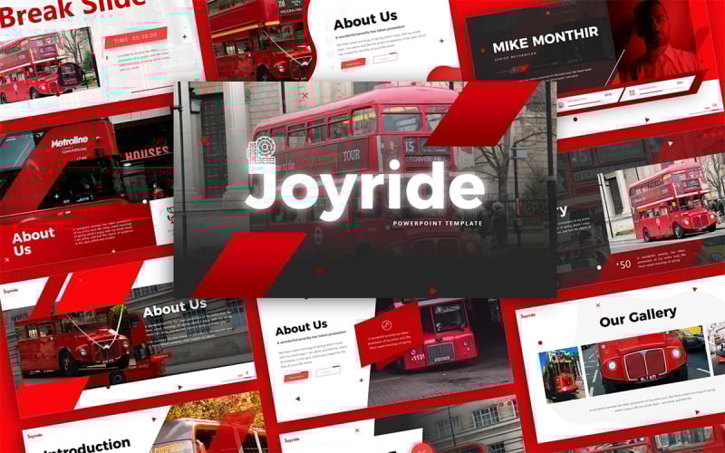 joyride transportation presentation powerpoint template original