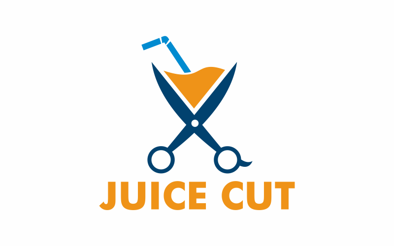 juice cut abstrac logo template original