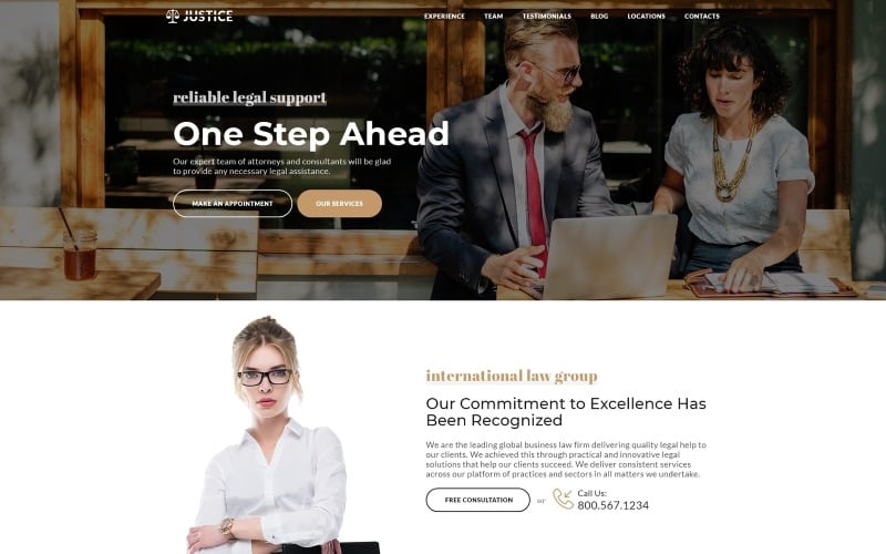 justice attorney agency html landing page template original