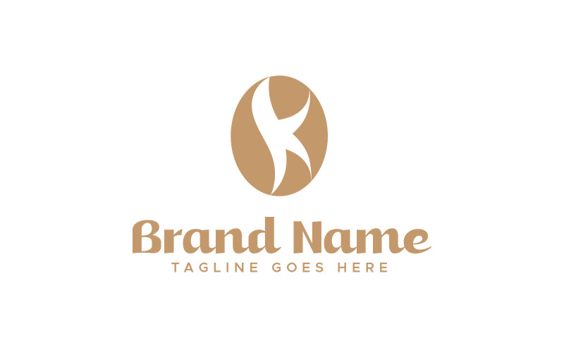 k arabic letter logo design template original