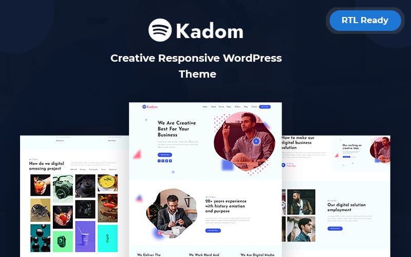 kadom creative responsive wordpress theme original