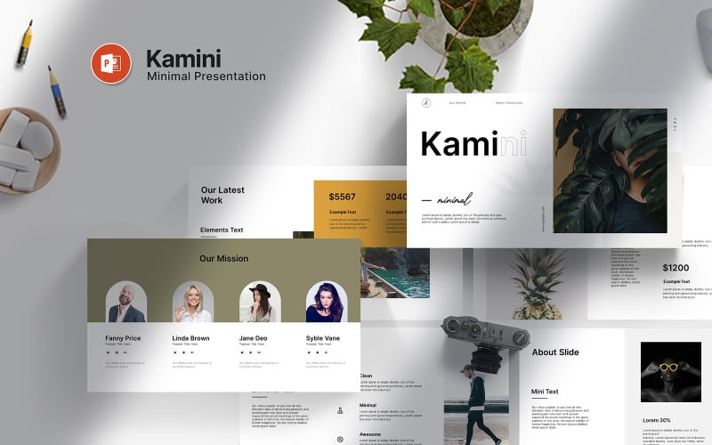 kamini minimal powerpoint presentation original
