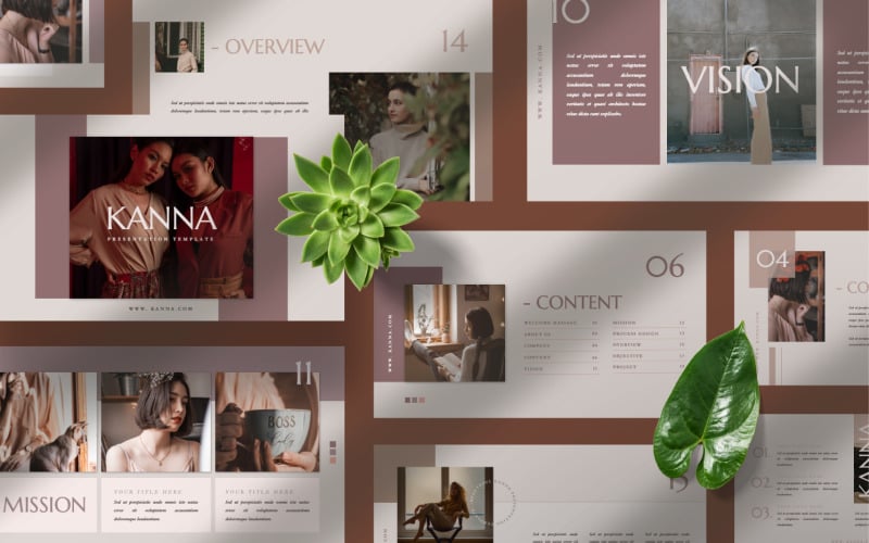 kanna presentation powerpoint template original