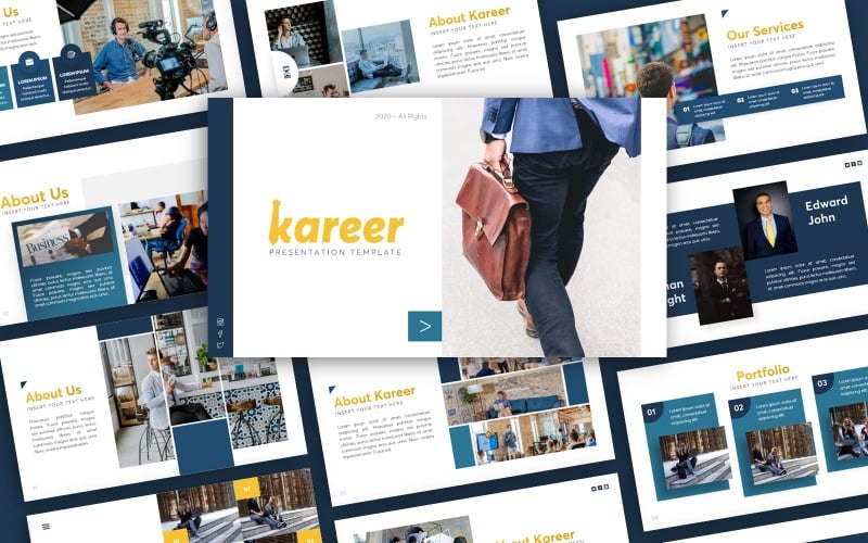 kareer business presentation powerpoint template original
