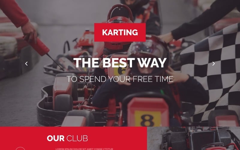 karting responsive landing page template original