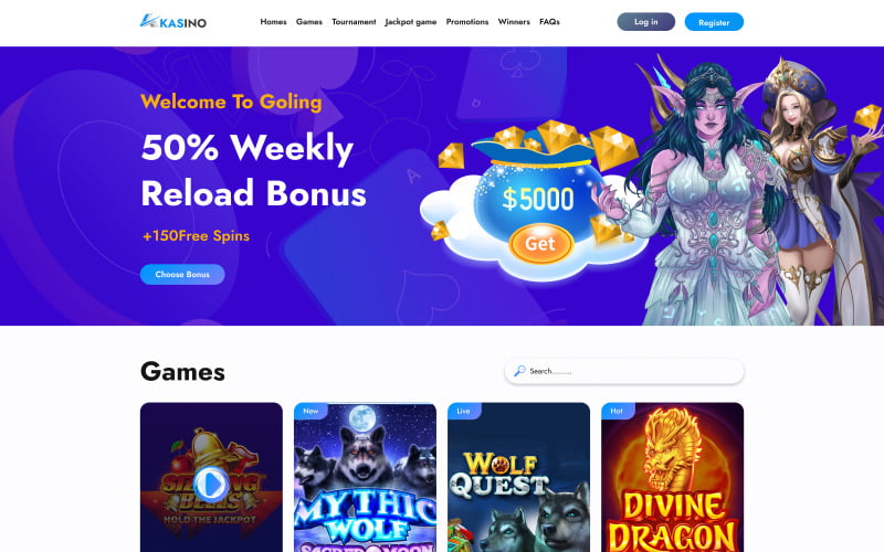 kasino casino amp gambling html landing page template original